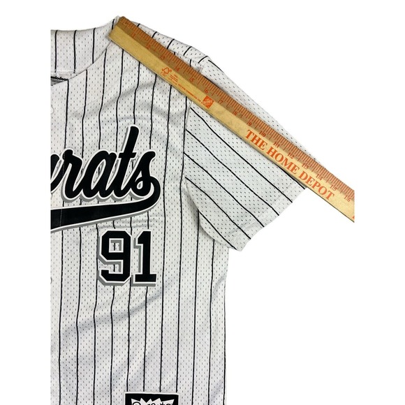 Nickelodeon Rug rays‎ White Striped Baseball Jersey Sz M - Picture 4 of 6